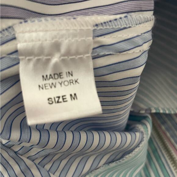 Petersyn x Revolve Mimi Cocktail Striped Zipper Front Top Blouse Medium New - Picture 13 of 13